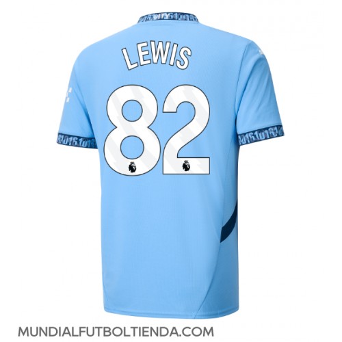 Camiseta Manchester City Rico Lewis #82 Primera Equipación Replica 2024-25 mangas cortas